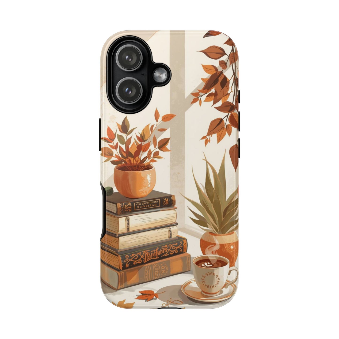 Cozy Books, Plants & Coffee Tough Protective iPhone Case