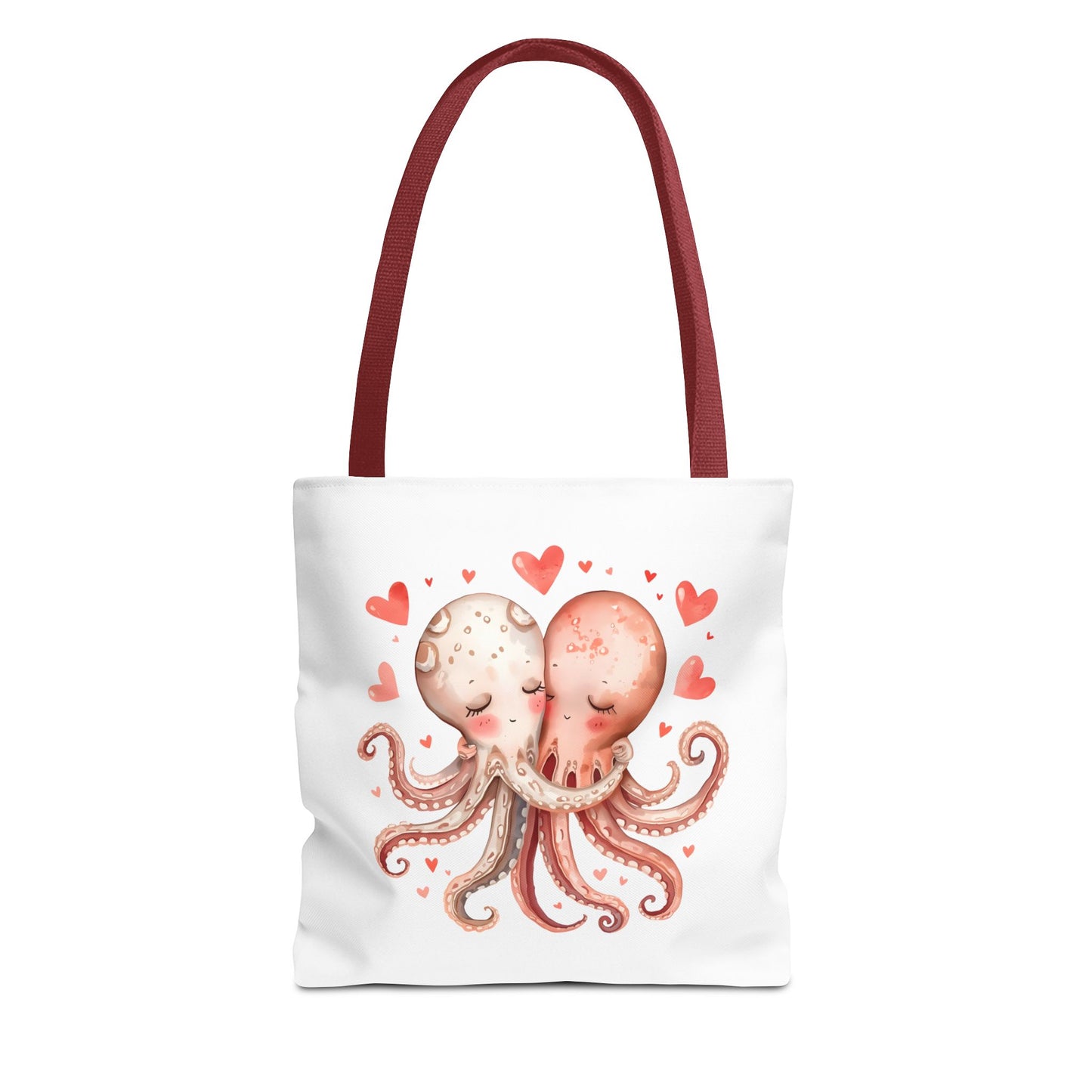 Stuck on You Too Octopus Tote Bag Cute Romantic Ocean Carryall