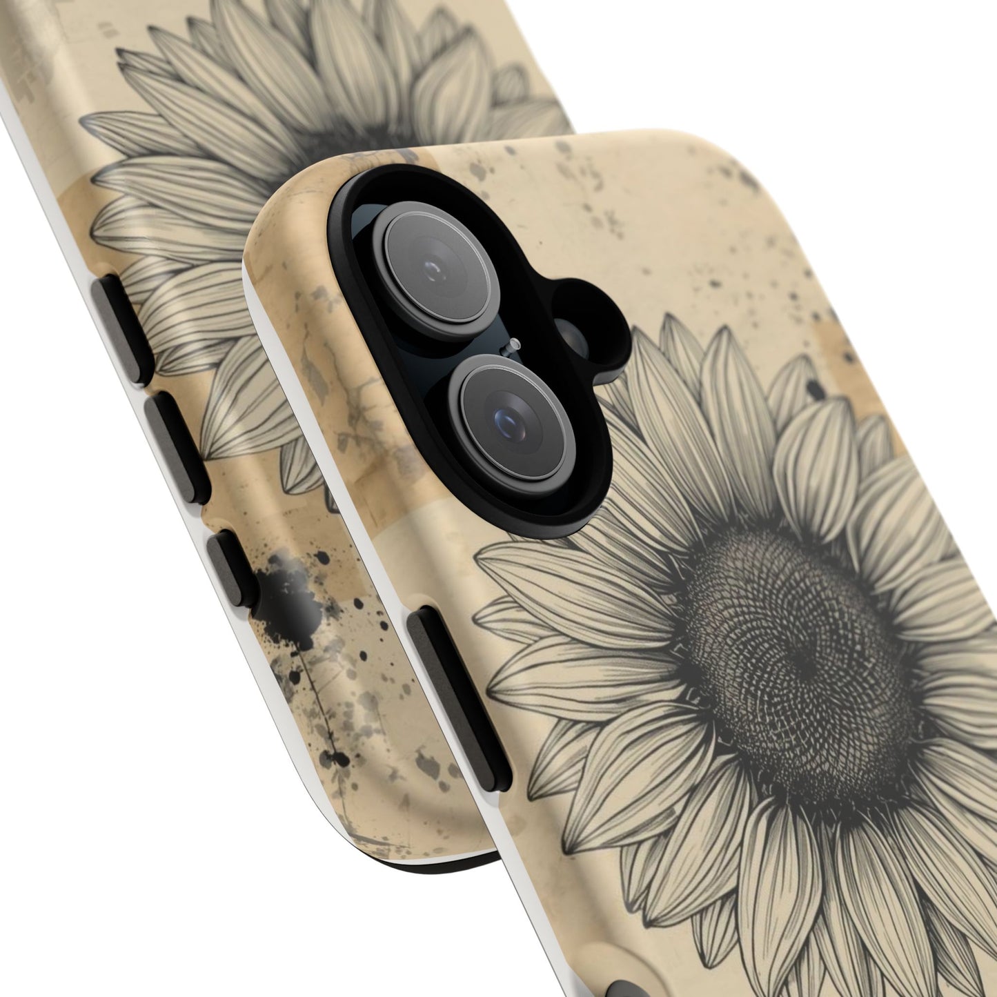 Vintage Sunflower Illustration Tough Protective iPhone Case