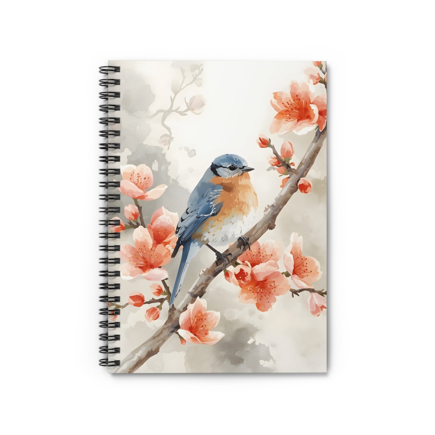 Bluebird Morning Blossoms Notebook – Gentle Pastel Nature Journal