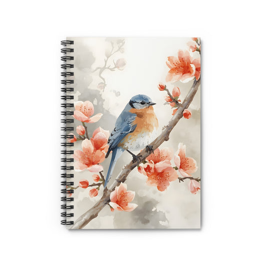 Bluebird Morning Blossoms Notebook – Gentle Pastel Nature Journal