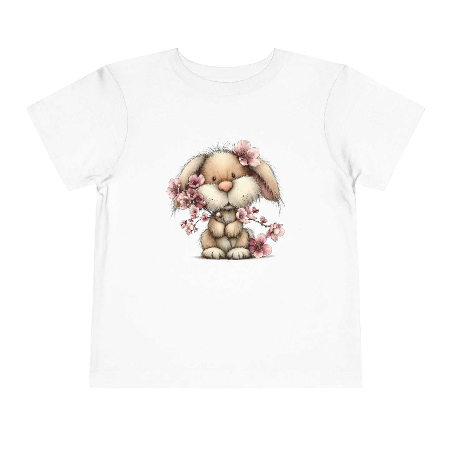 Blossom Bunny – Floral Girls Toddler T-Shirt (2–5 Years)