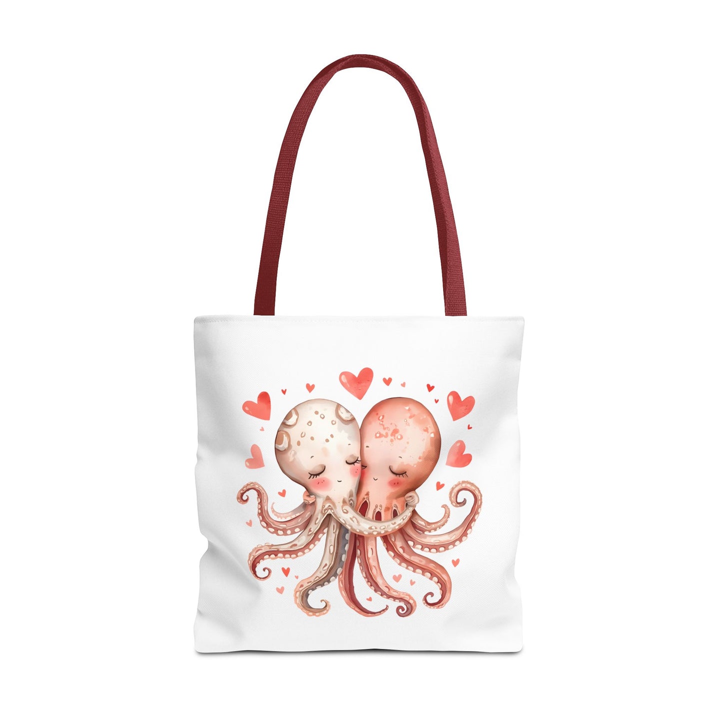 Stuck on You Too Octopus Tote Bag Cute Romantic Ocean Carryall