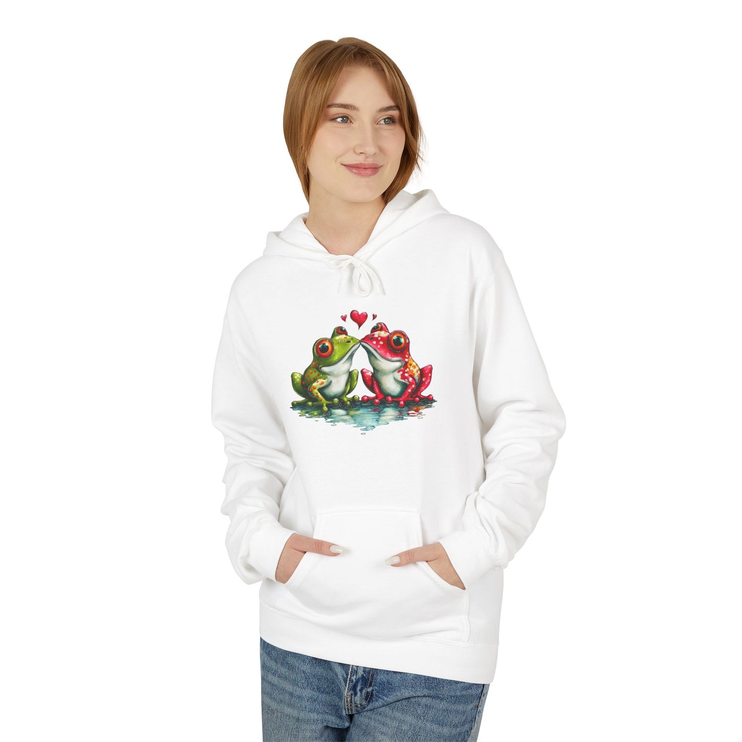 Toadally in Love - Cute Valentine Hoodie Cozy Love Illustration