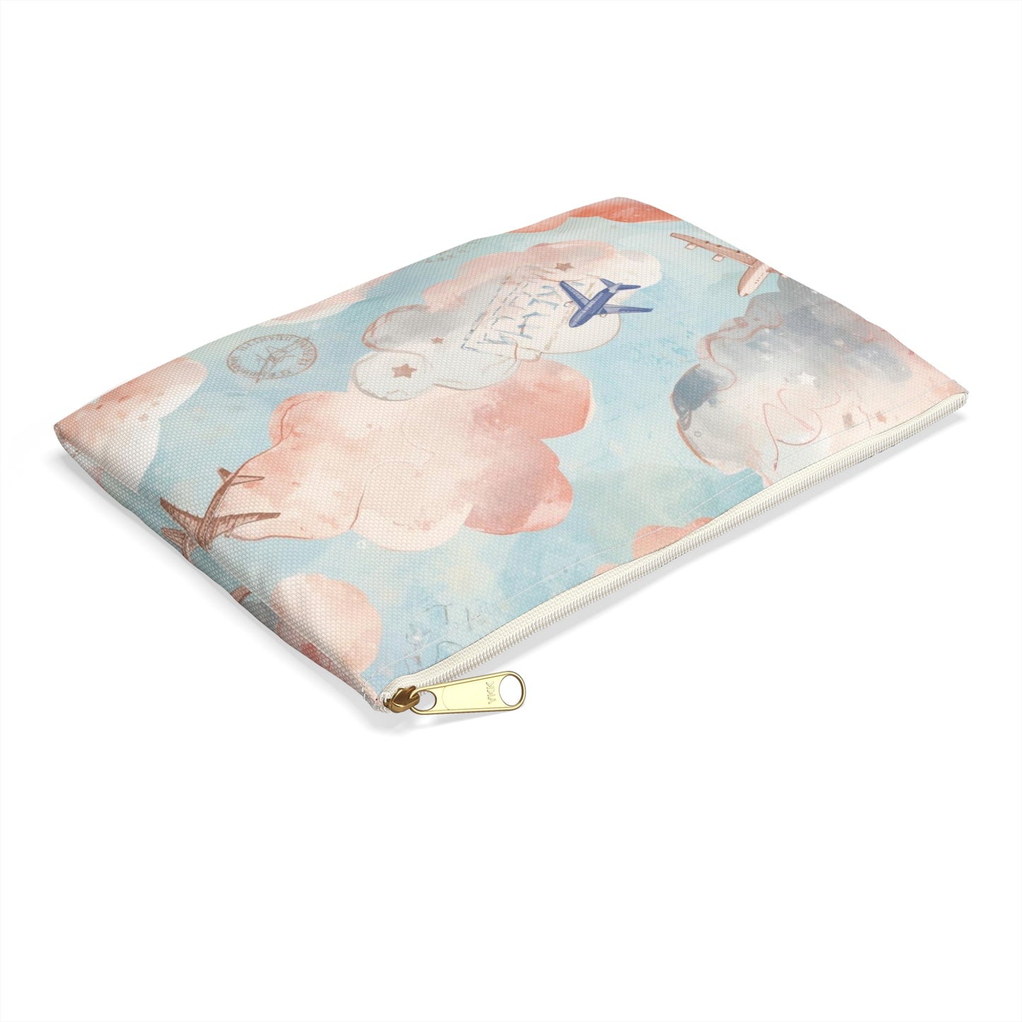 Cloud Nine Soft Pastel Airplane Travel & Passport Pouch
