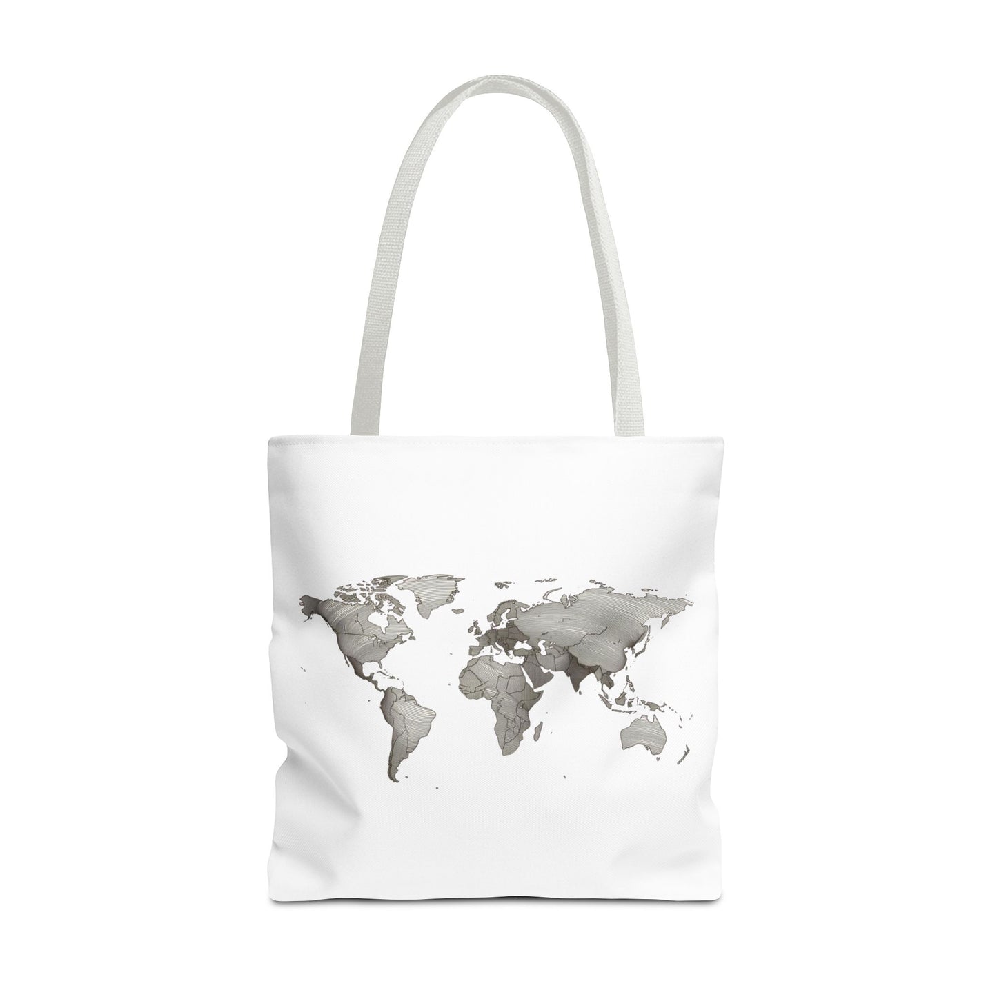 Vintage World Map Minimal Travel Aesthetic Cotton Canvas Tote Bag