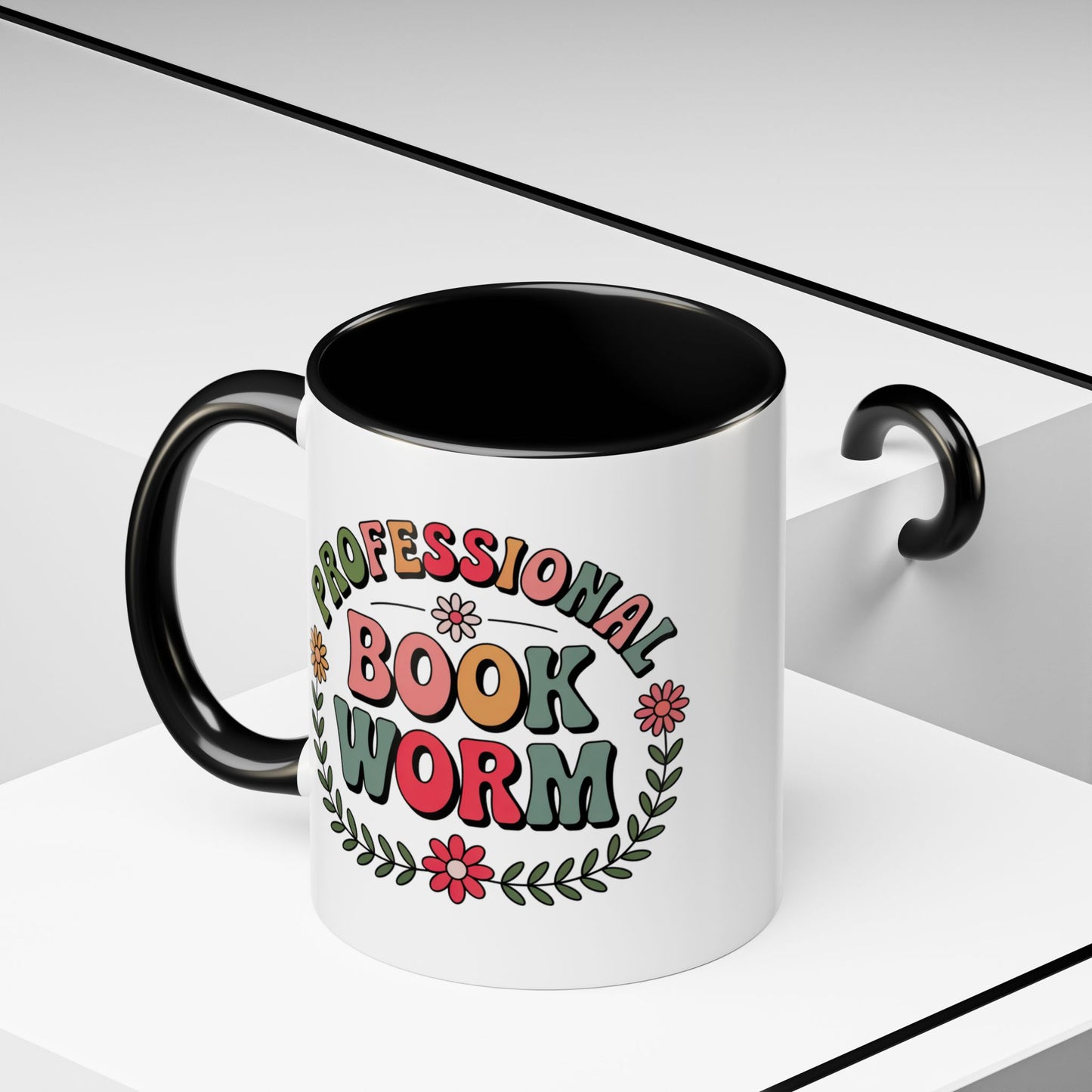 Professional Book Worm | Accent Mug Coffee Cup (11/15oz)