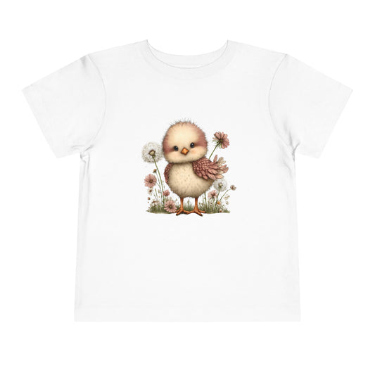 Cute Blossom Chick – Girls Toddler T-Shirt (2–5 Years)