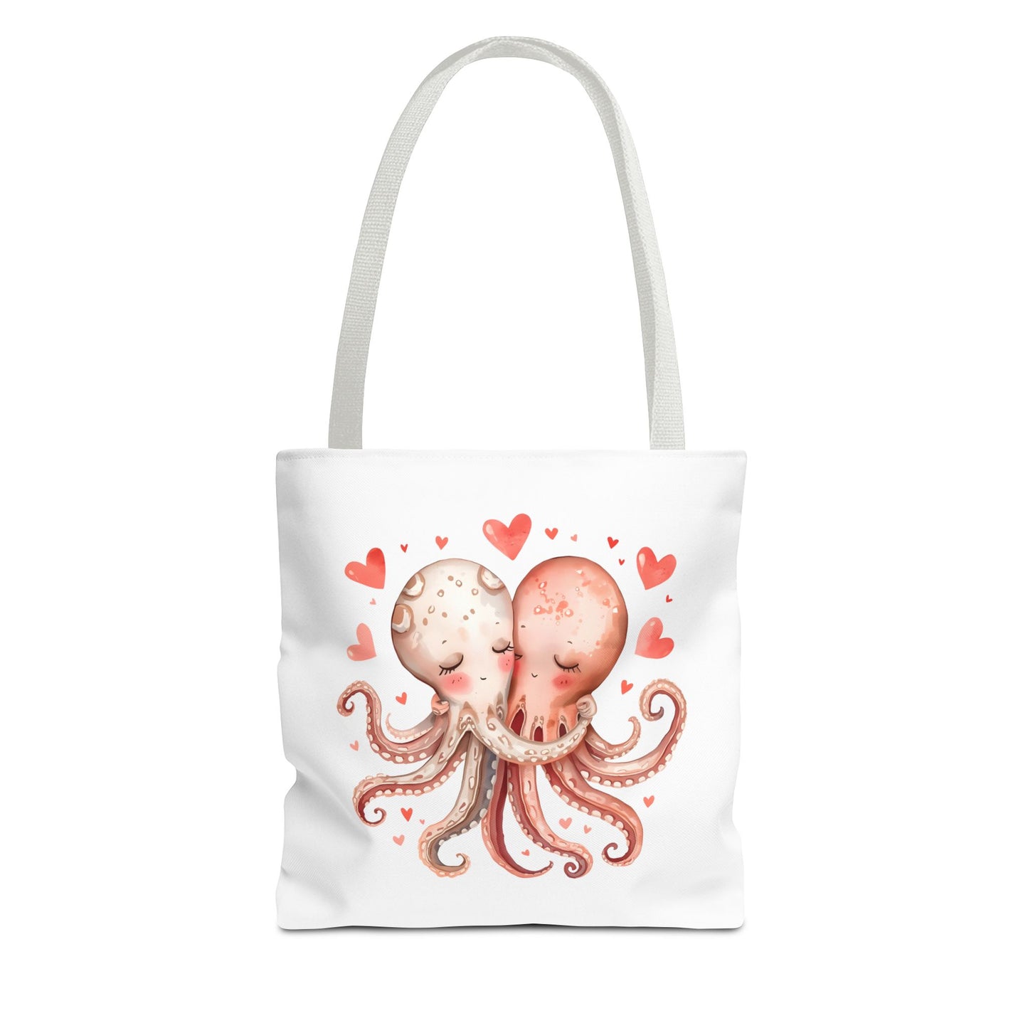 Stuck on You Too Octopus Tote Bag Cute Romantic Ocean Carryall