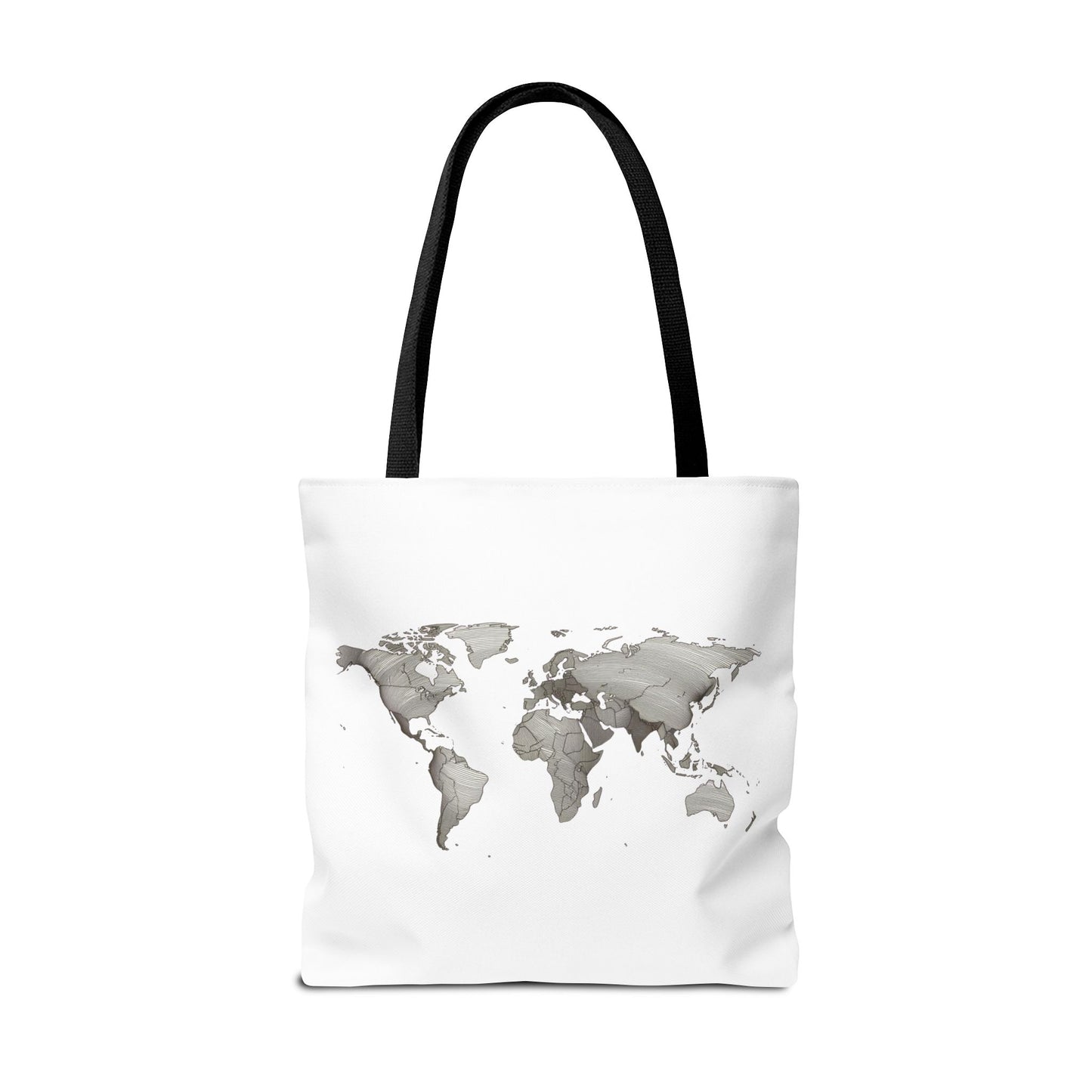 Vintage World Map Minimal Travel Aesthetic Cotton Canvas Tote Bag