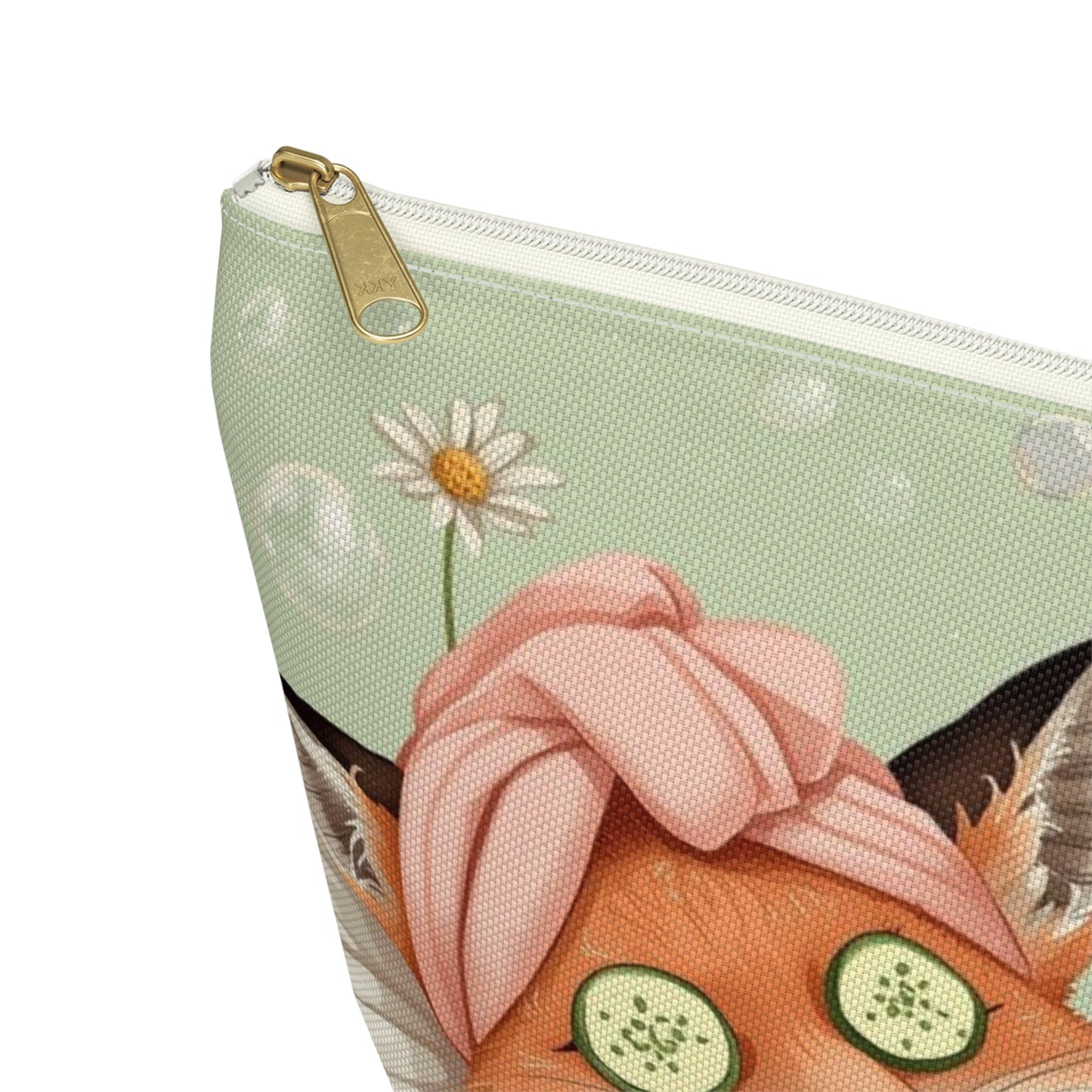 Fox Spa Day Cosmetic Pouch | Cute Makeup Bag