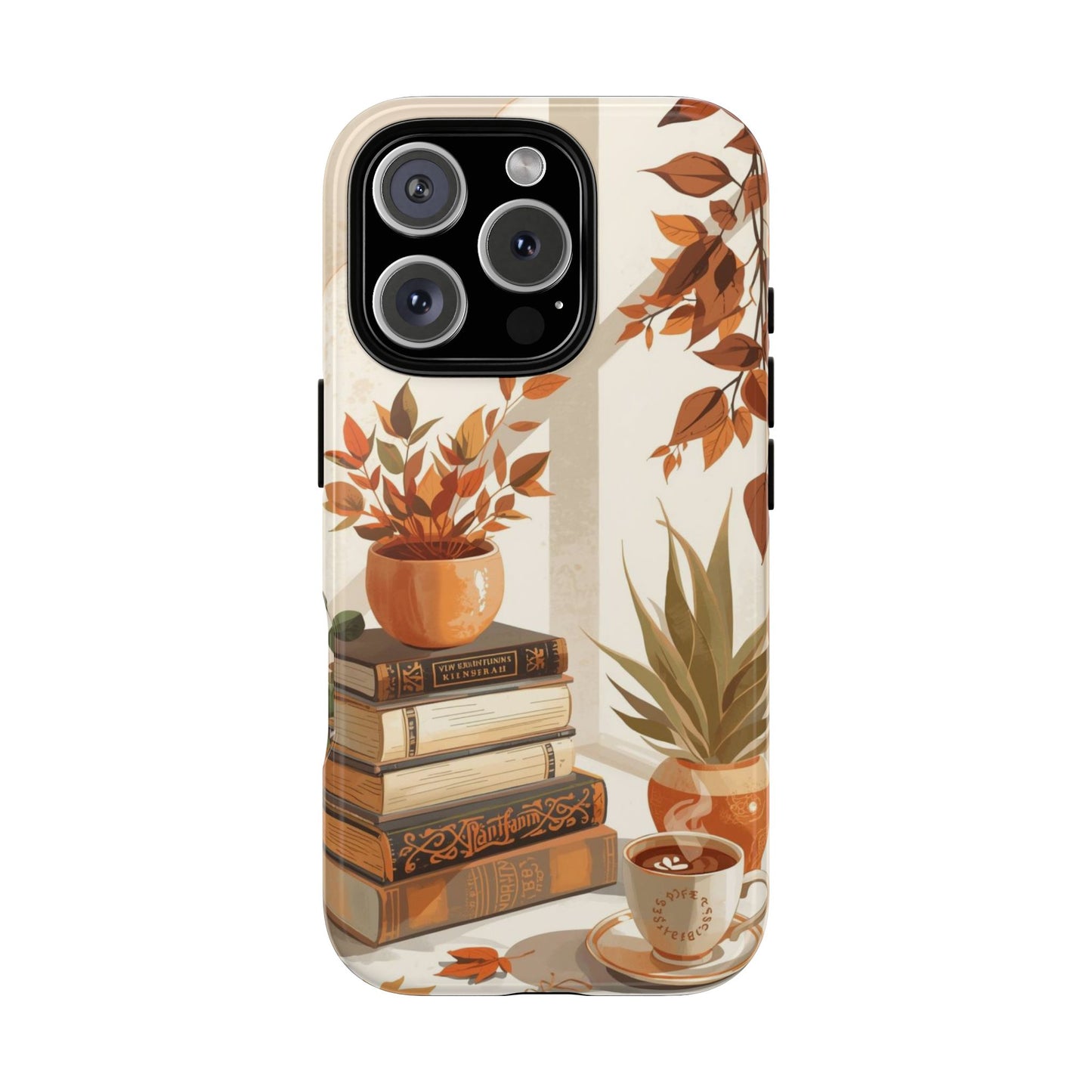 Cozy Books, Plants & Coffee Tough Protective iPhone Case
