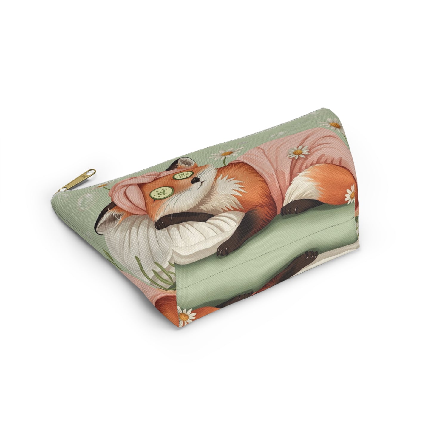 Fox Spa Day Cosmetic Pouch | Cute Makeup Bag