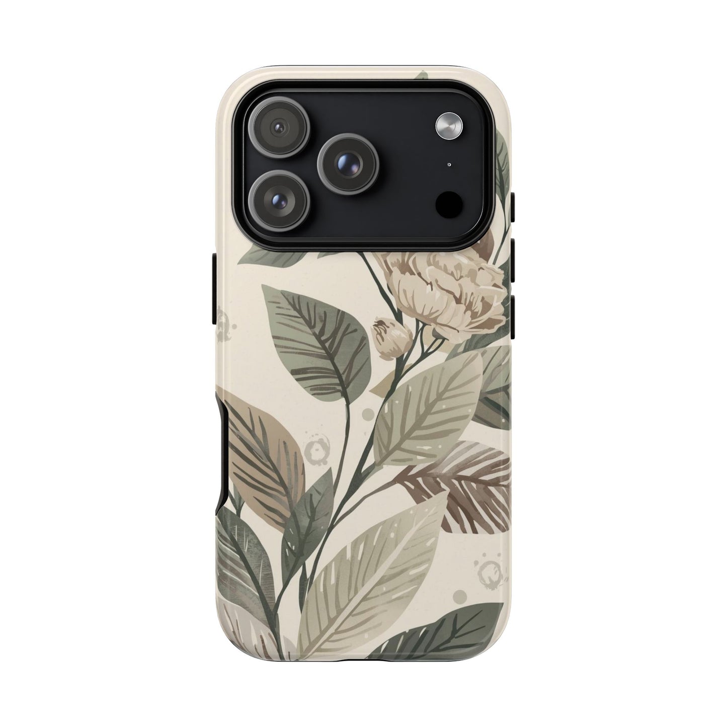 Muted Botanical Leaves Tough Protective iPhone Case