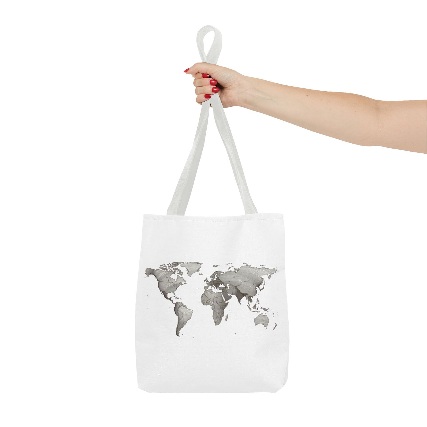 Vintage World Map Minimal Travel Aesthetic Cotton Canvas Tote Bag