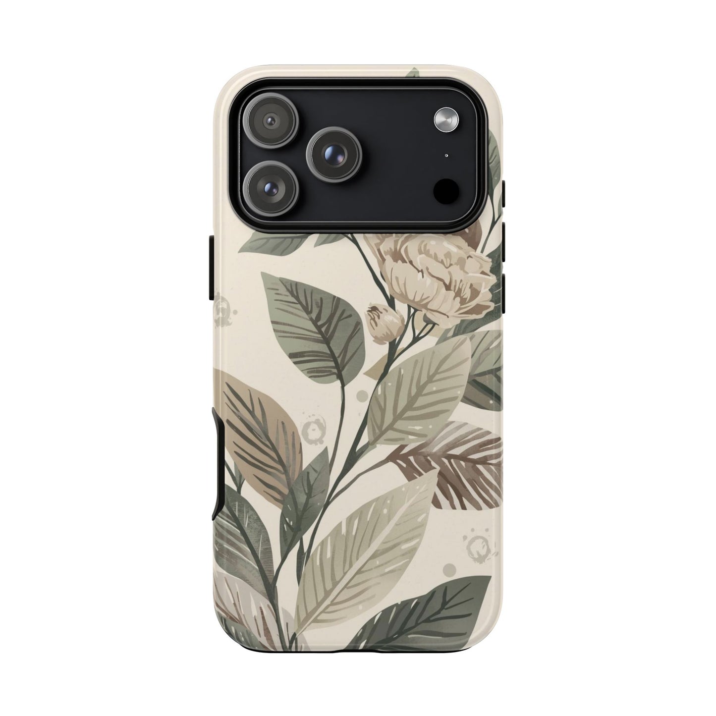 Muted Botanical Leaves Tough Protective iPhone Case