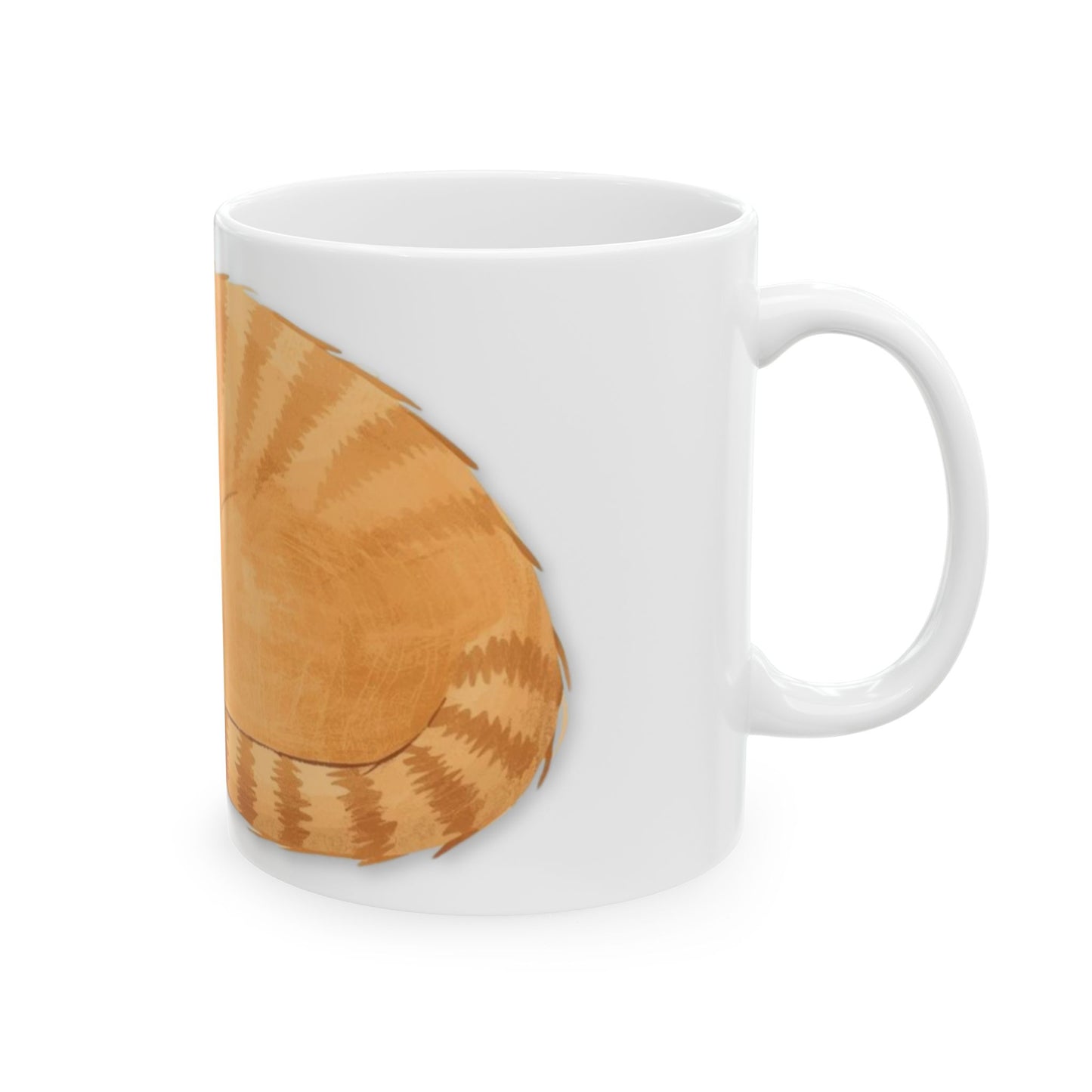 Sleeping Cat Ceramic Mug Cozy Ginger Cat Design | Cat Lover Gift - Cute Cozy Pet Lover Coffee Cup (11oz)