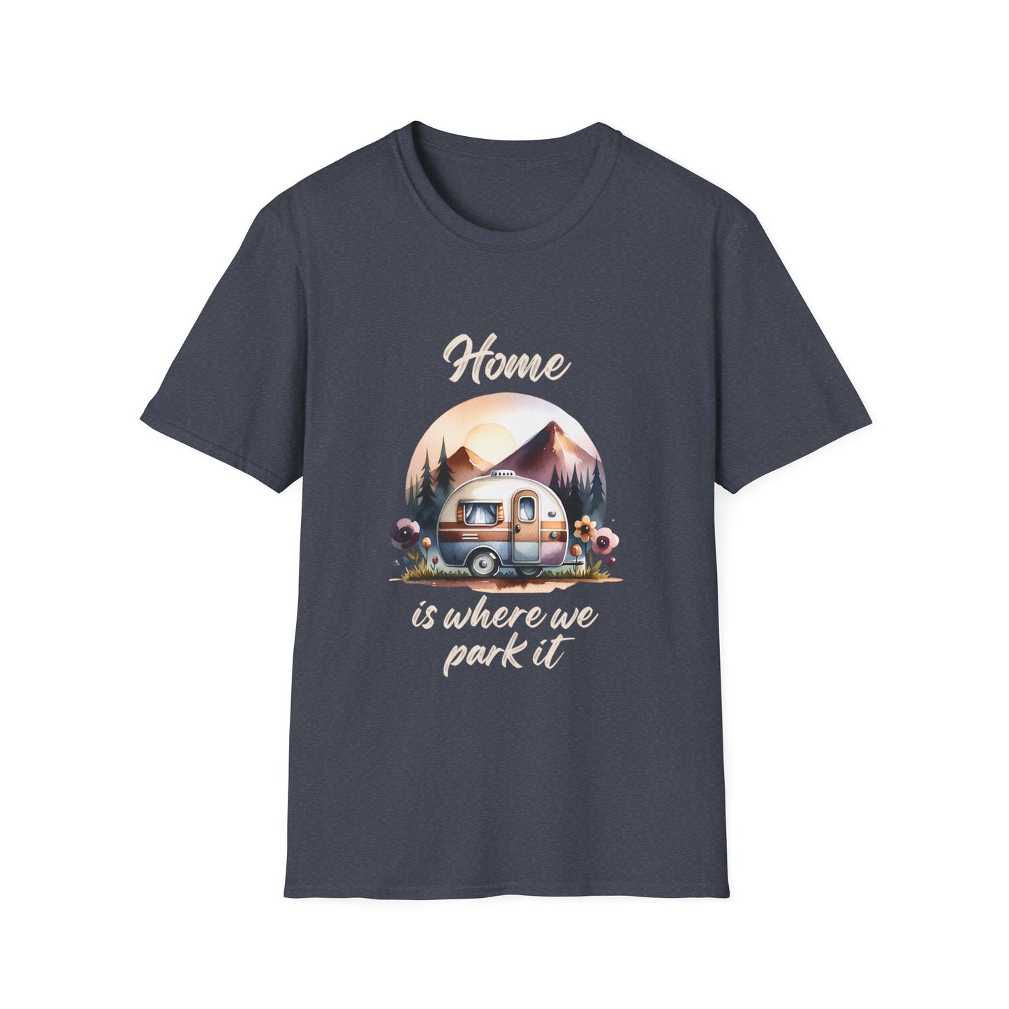 Home Is Where We Park It Tee Road Trip & Camper Retro T-Shirt