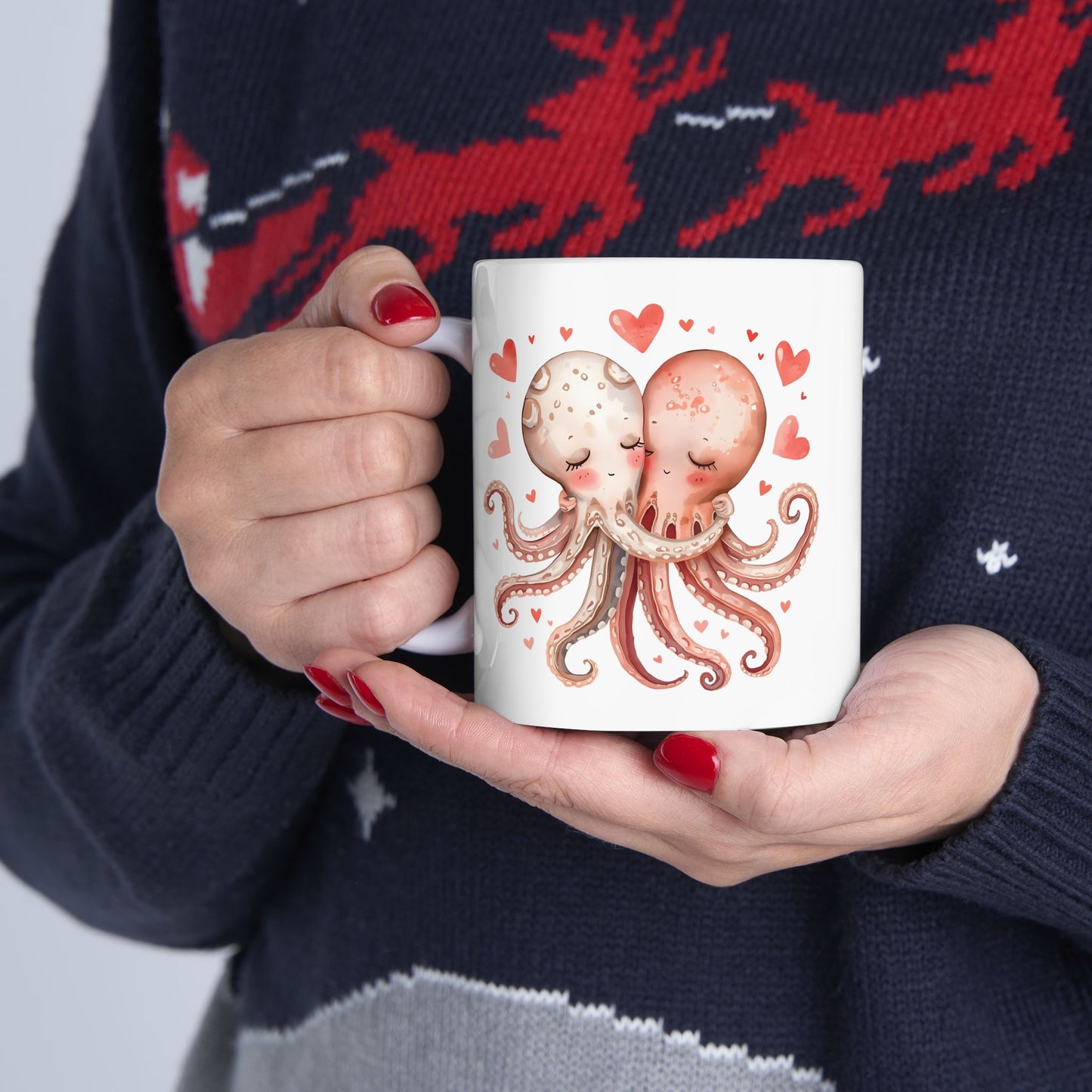 Stuck on You Too Octopus Couple Coffee Mug (11oz & 15oz)