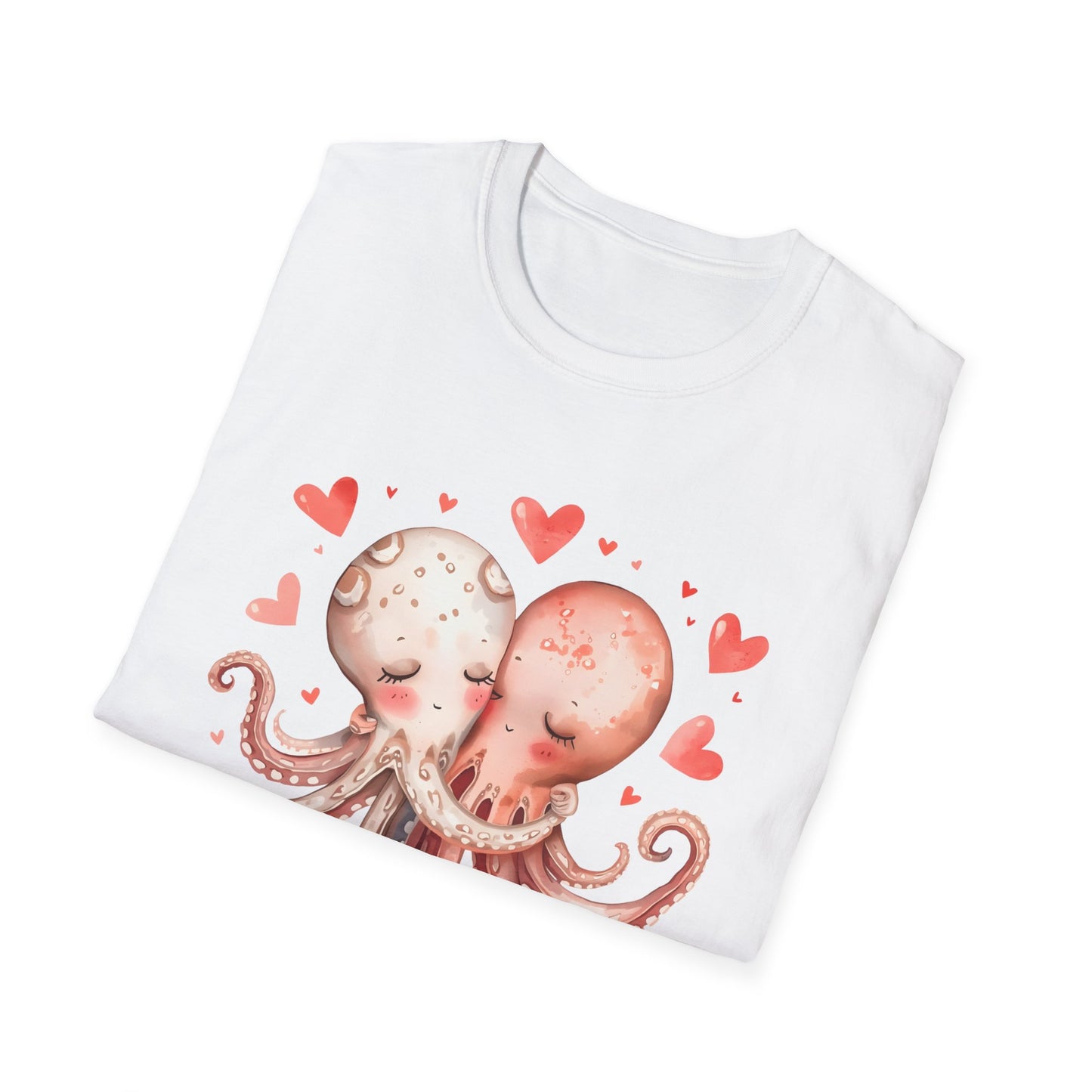 Stuck On You Too - Cute Couple Sea Life Valentine Tee