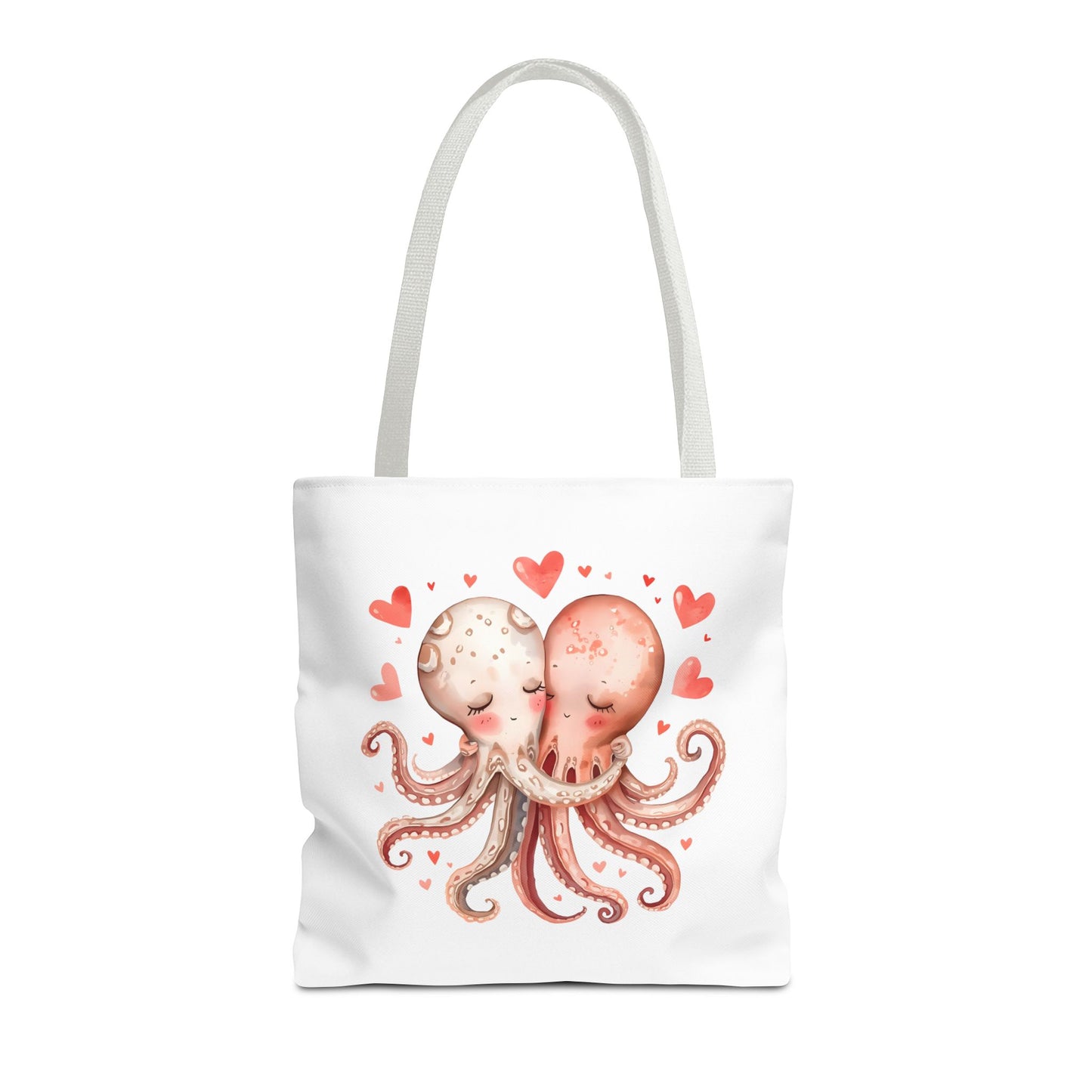 Stuck on You Too Octopus Tote Bag Cute Romantic Ocean Carryall