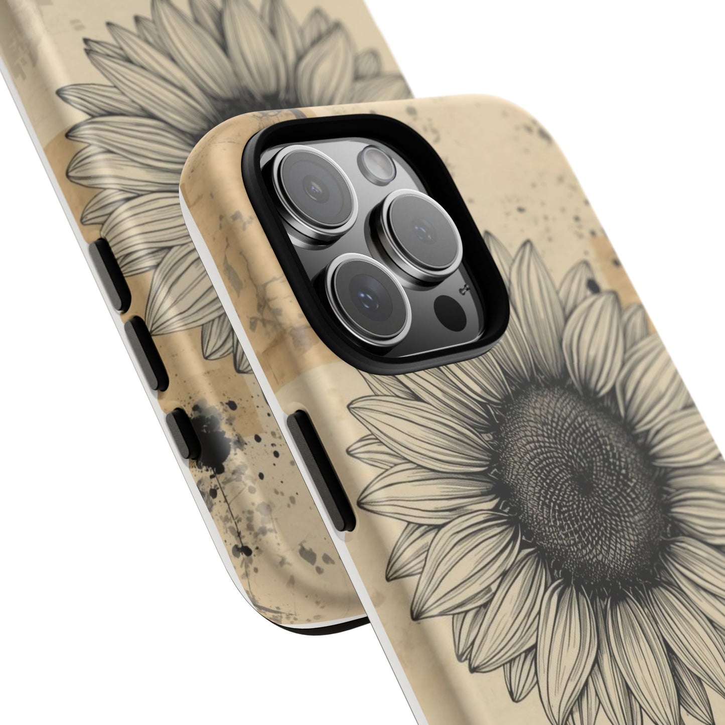 Vintage Sunflower Illustration Tough Protective iPhone Case