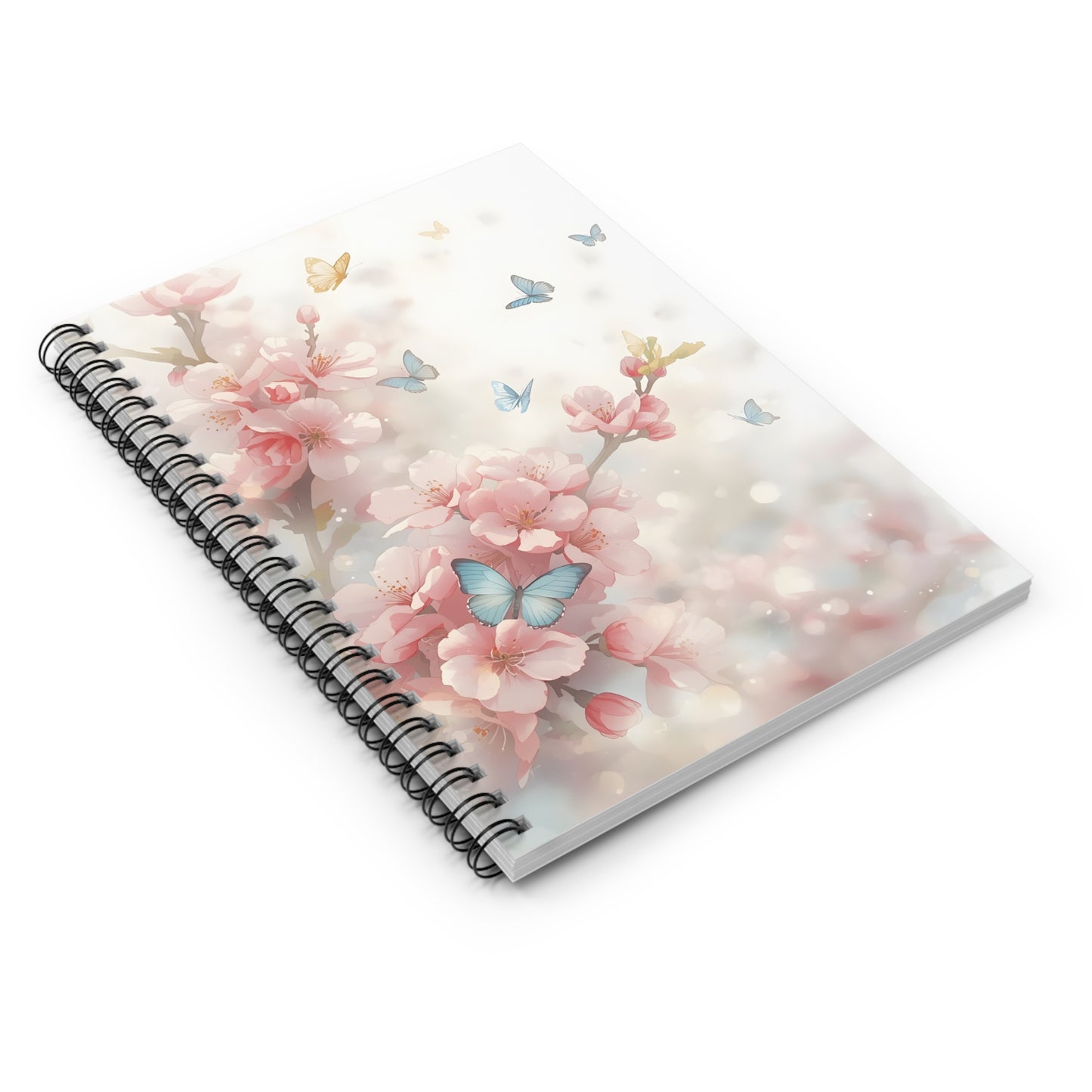 Butterfly Blossom Notebook – Pastel Floral Writing Journal