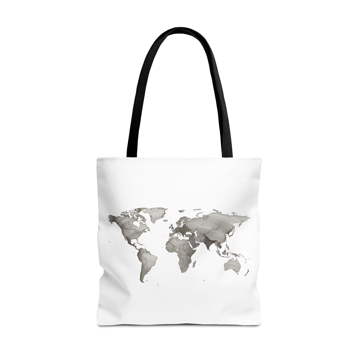 Vintage World Map Minimal Travel Aesthetic Cotton Canvas Tote Bag