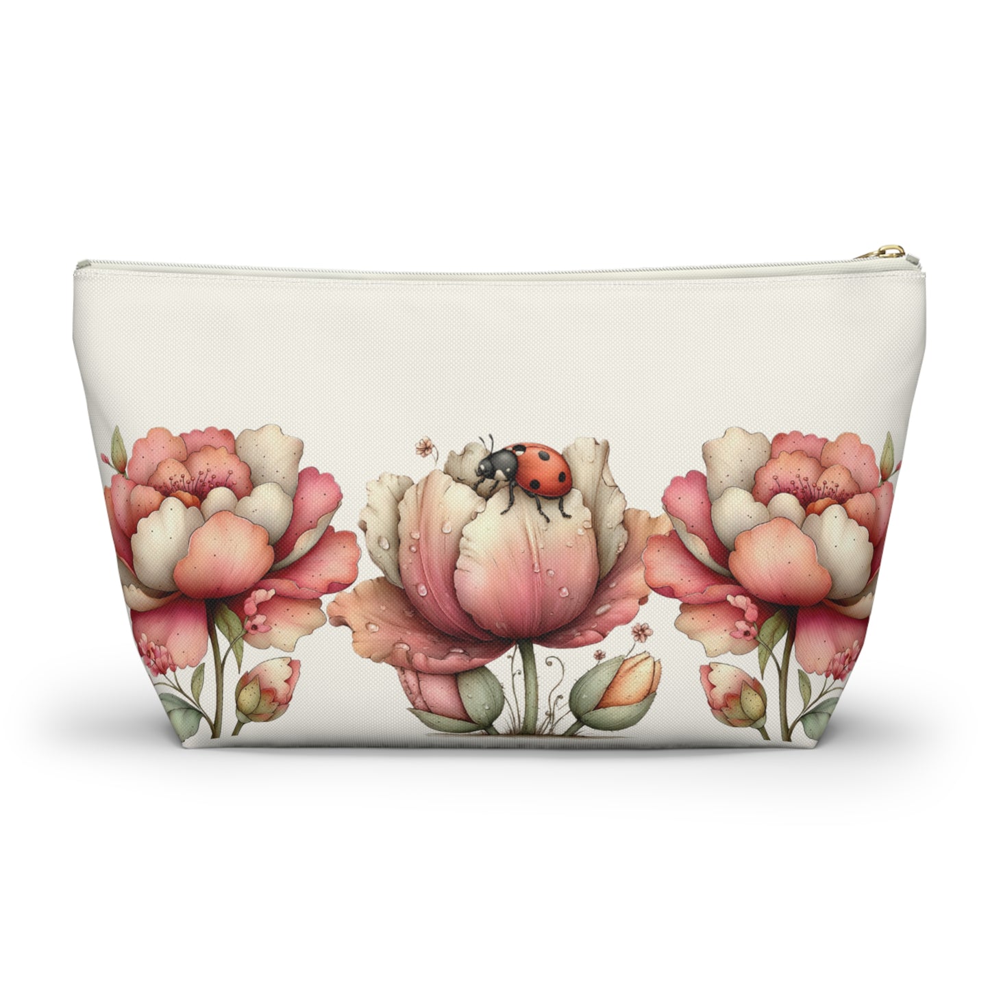 Blossom & Love Romantic Floral Valentine Makeup Bag Cosmetic Pouch