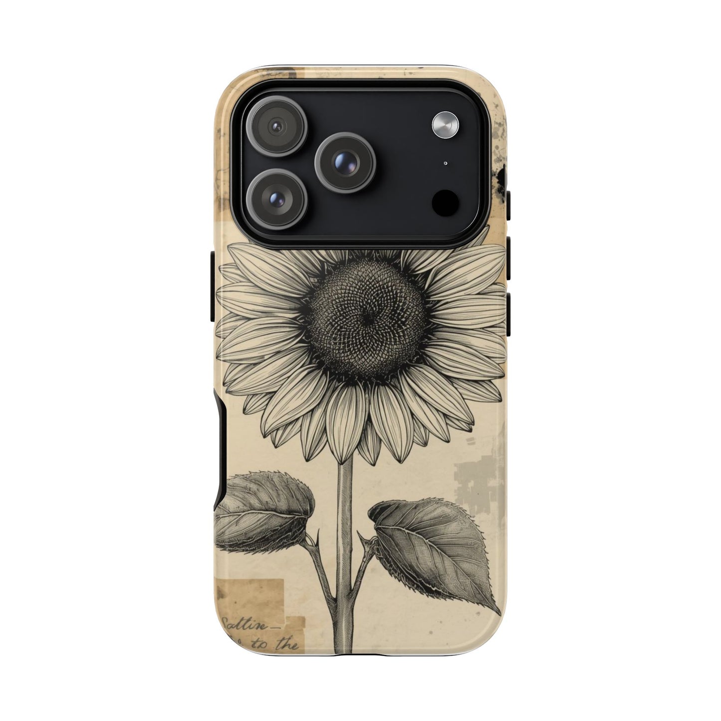 Vintage Sunflower Illustration Tough Protective iPhone Case