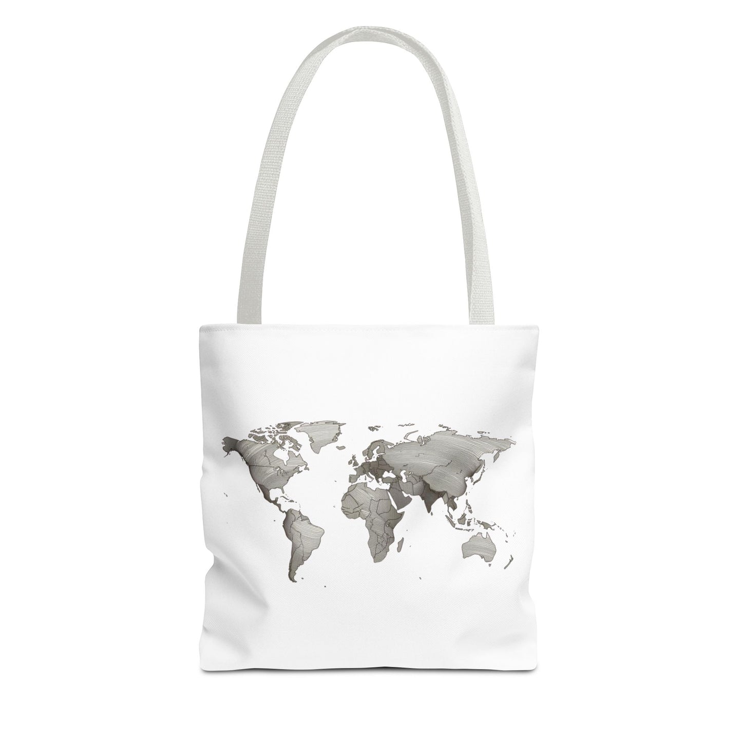 Vintage World Map Minimal Travel Aesthetic Cotton Canvas Tote Bag