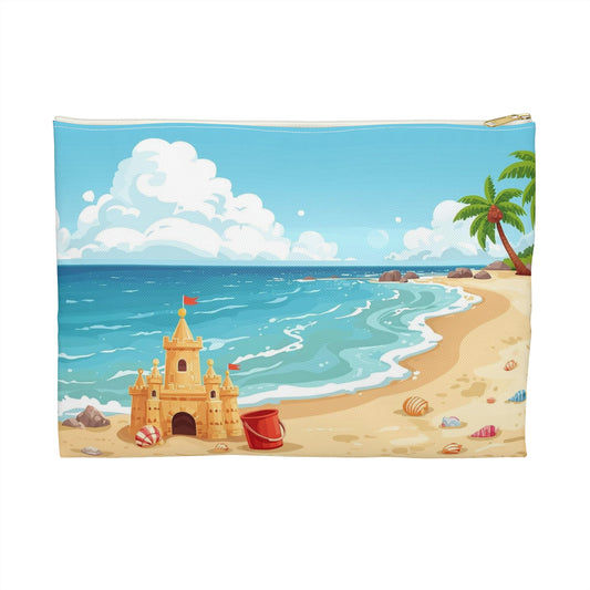 Sandy Castles – Coastal Summer Travel Pouch