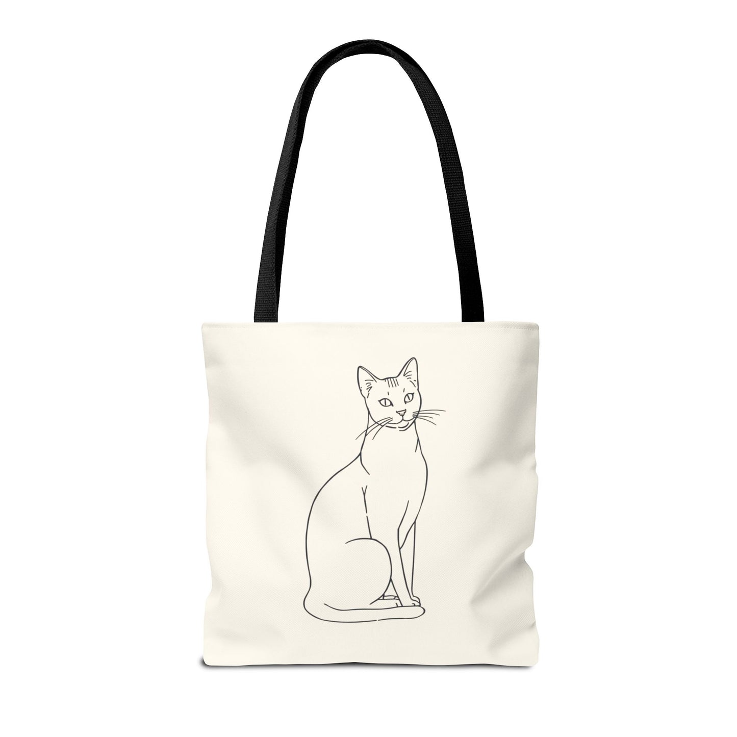 Minimalist Cat Line Art Modern Simplicity Cotton Canvas Tote Bag