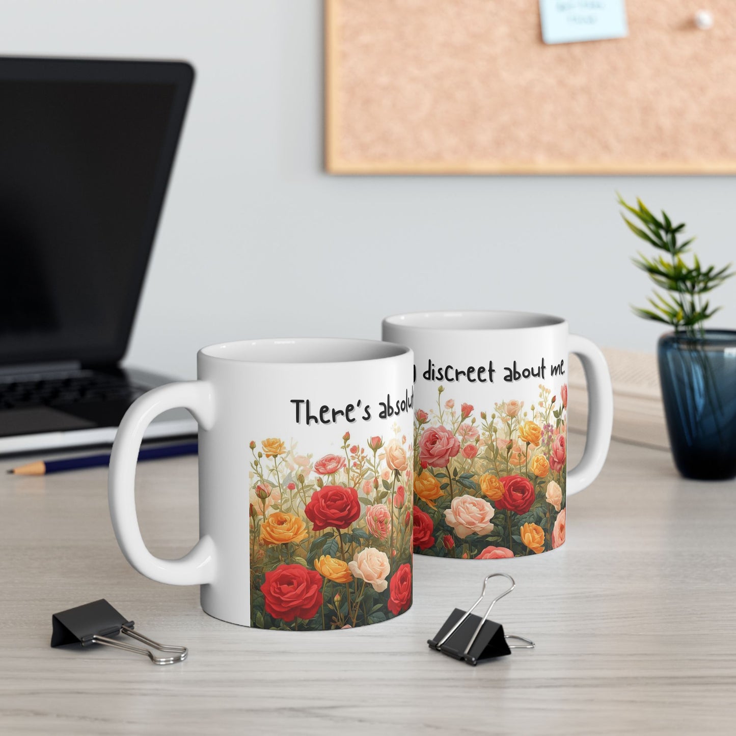 There's Absolutely Nothing Discreet About Me Sarcastic Mug – Ceramic Coffee Cup (11oz,)