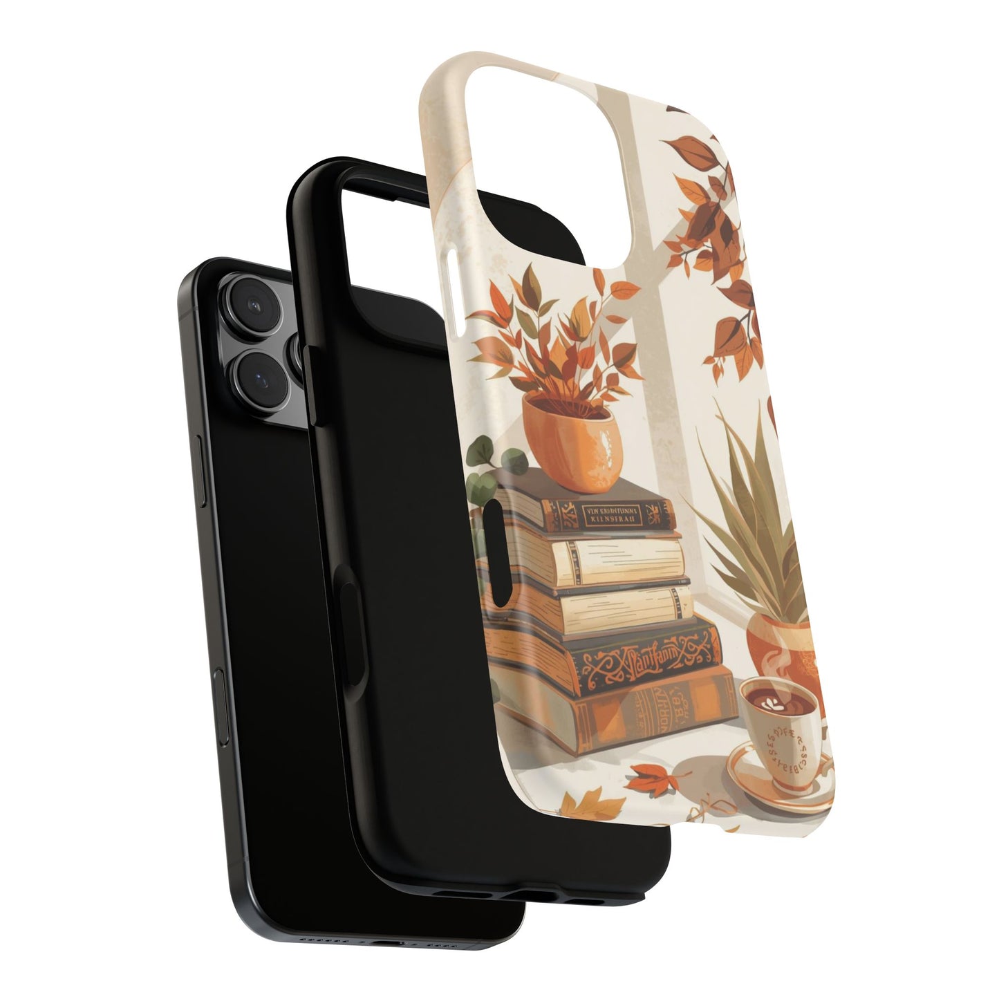 Cozy Books, Plants & Coffee Tough Protective iPhone Case