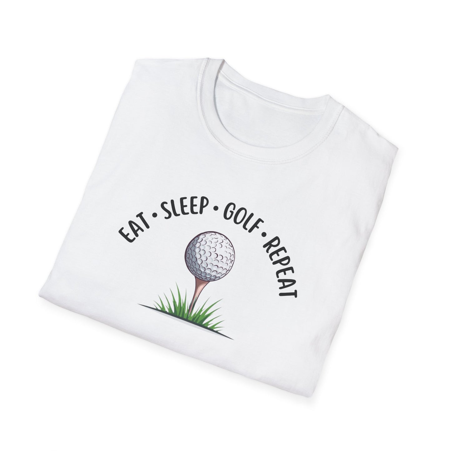 Eat Sleep Golf Repeat Men’s T-Shirt – Golf Lover Graphic Tee